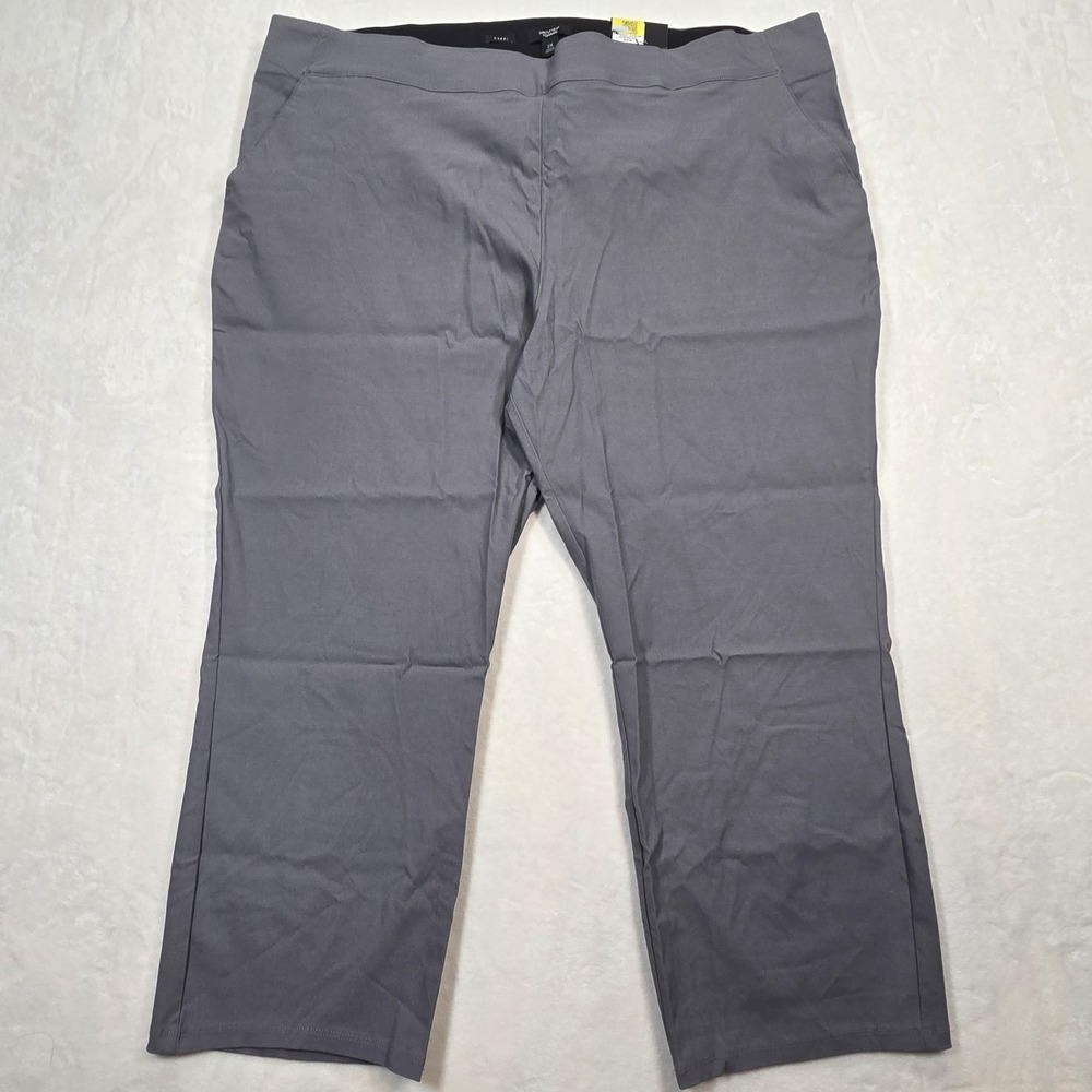 Simply Vera Vera Wang Gray Capri Pants Mid Rise Straight Leg Plus Size 2X NEW